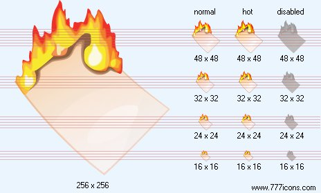 Burn Sheet Icon Images