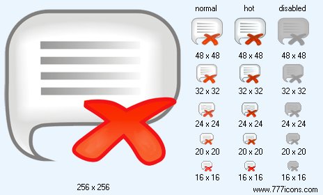 Delete Comment V4 Icon Images