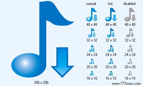 Download Music V5 Icon Images
