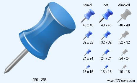 Blue Pin Icon Images