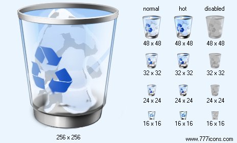 Full Recycle Bin Icon Images