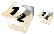 Loose-leaf calendar icons