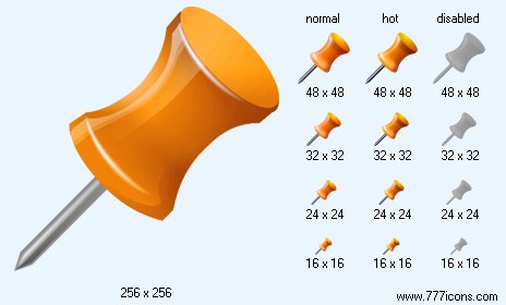 Orange Pin Icon Images