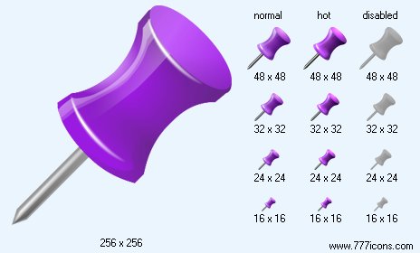 Purple Pin Icon Images