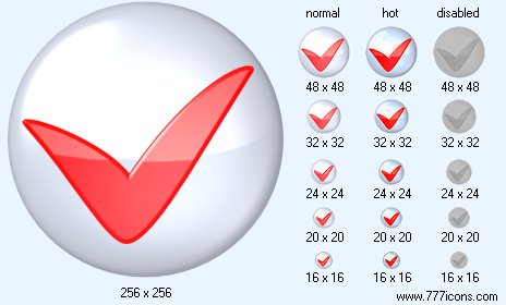 Red OK Icon Images