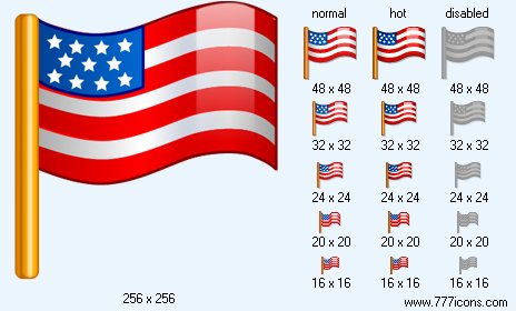 USA Flag Icon Images
