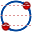 Circle by diameter icon