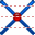 Line cross icon