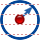 Circle by center icon