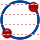 Circle by diameter icon