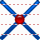 Line cross icon