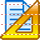 Set square and page icon