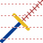 Draw across line icon