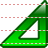 Green set square icon