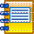 Orange pocket-book icon