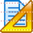 Set square and page icon