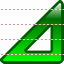 Green set square icon