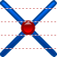 Line cross icon