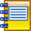 Orange pocket-book icon