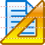 Set square and page icon