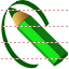 Writing green pencil icon