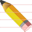 Yellow pencil icon