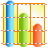 3d bar chart icon