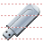 Silver flash drive icon