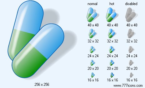 Pills with Shadow Icon Images