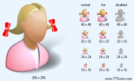 Girl with Shadow Icon Images