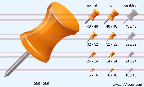 Orange Pin Icon Images