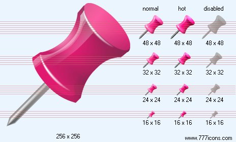 Pink Pin Icon Images