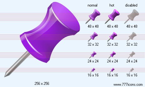 Purple Pin Icon Images