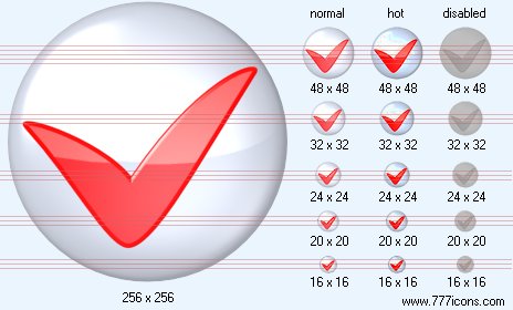 Red OK Icon Images